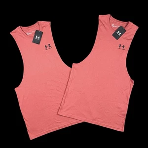 Camiseta sin mangas Under Armour para hombre UA pecho izquierdo talla pequeña coral sin mangas 2 nueva con etiquetas - Imagen 1 de 12