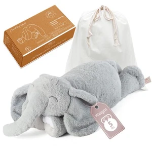 Weighted Stuffed Animals 20" | 5 lbs Elephant Plush for Calming Cozy Comfort ... - Picture 1 of 6