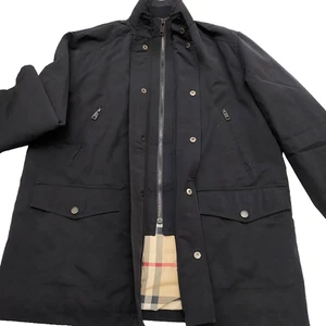 Chaqueta Burberry London Abrigo a Cuadros Nova Cremallera Completa Hombre Azul Poliéster Algodón Talla 7 - Imagen 1 de 24