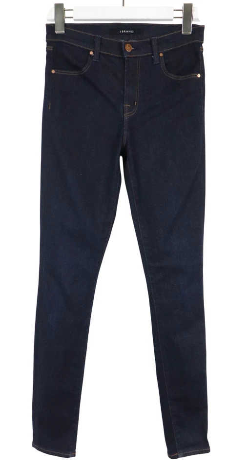 J Brand Maria High Rise Vaqueros de Mujer W25 Azul Oscuro Ajustado Cremallera - Imagen 1 de 4