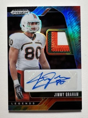 2025 Prizm Draft Picks 1/25 Jimmy Graham FOTL TIE-DYE AUTO LEGENDS PATCH 🔥 - Image 1 of 2