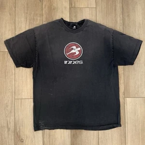 Vintage 90s Distressed Faded Black Innes Skate T-Shirt Men’s XL Made In USA VTG - Picture 1 of 6
