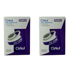 Cirkul Chill Sleeve & Comfort Grip coperchio per bottiglia da 22 oz viola lotto di 2 sostituire - Foto 1 di 5