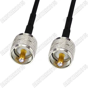 UHF PL259 Male to UHF PL-259 Male Plug RF Pigtail Coaxial Cable RG174 for WIFI - Picture 1 of 2