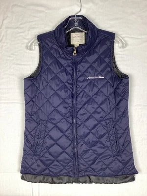 Chaqueta Chaleco Hinchado Mercedes Benz Talla Pequeña Bolsillos Cremallera Completa Azul Marino Foto 1 de 4