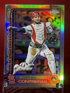 2025 Topps Chrome William Contreras #82 Refractor Milwaukee Brewers - Picture 1 of 2