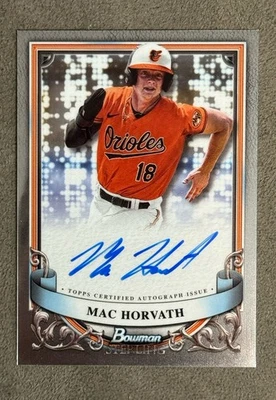 2024 Bowman Sterling - Prospect Autographs Mac Horvath #PA-MH (AU, RC) - Image 1 of 2