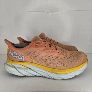 Zapatos para correr de carretera Hoka One One Clifton 8 para mujer talla 7,5 B al sol/coral concha - Imagen 1 de 11
