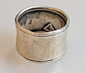 Silpada R0723 Sterling Silver Cigar Band Ring Size 7.25-7.5 israel - Picture 1 of 8