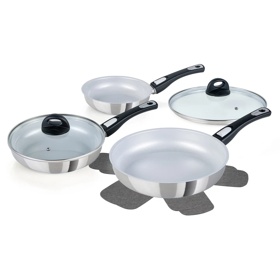 GENIUS Bratpfannen-Set CERAFIT STEEL mit Keramik-Beschichtung 28, 24, 20 cm - Bild 1 von 1