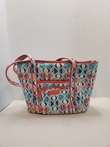 Vera Bradley "Go Fish" Tote Coral And Blue Color - Picture 1 of 7