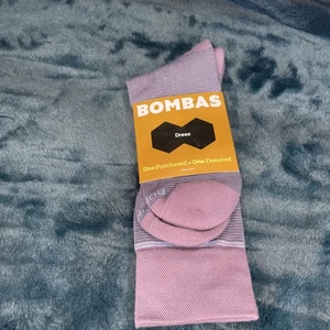 NWT BOMBAS Dress Size L Women Lightweight Calf Socks Purple In Color - Picture 1 of 6