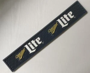 MILLER LITE THROWBACK LOGO BEER BAR MAT RUNNER BEER COASTER 21x3.5 NEW - Picture 1 of 2