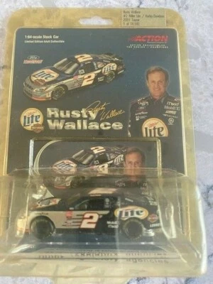 New Old Stock 1/64 Action NASCAR Miller Lite Harley Davidson Rusty Wallace - Image 1 of 3