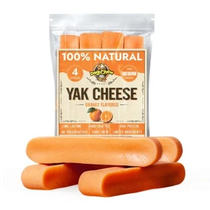 Orange Flavor Dog Chew, Natural Citrus Yak Milk Chew, Healthy and Long lasting - Picture 1 of 14