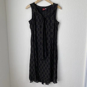 Vestido De Colección Johnny Was M Seda Marrón Floral Años 90 Transparente Cottagecore Hippie Cambio Midi - Imagen 1 de 7