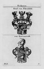 1820- Ehrenfeld Gravenreuth Wappen Adel coat of arms heraldry Kupferstich
