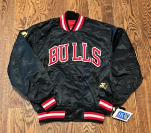 Giacca starter Chicago Bulls vintage nuova con etichette media basket NBA a 50 logo oro RARA - Foto 1 di 4