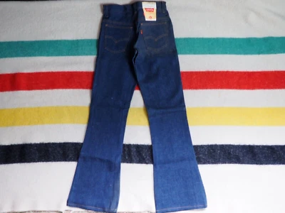 VTG 70s LEVIS 746 Bell Bottom Hippy Flare Blue 26x31 Orange Tab Scovill Jeans - Image 1 of 4