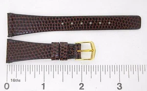 Watchband Stylecraft ROYAL LIZARD GRAIN ON CALF leather 8 mm 14 mm 16 mm short  - Picture 1 of 10