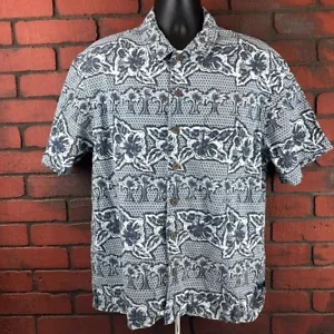 Ocean Pacific Men's Blue Hawaiian Shirt Medium Casual Tropical Beach - Picture 1 of 7