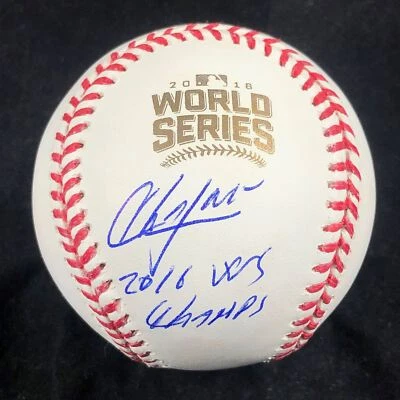 Aroldis Chapman signed 2016 World Series baseball PSA/DNA Chicago Cubs autograph - Image 1 of 2