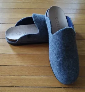 Naturalizer Soul Grey Wool Clogs With Cork Bottom: Women's Size 10M - Picture 1 of 6