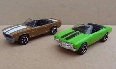 Matchbox - '69 Chevrolet Chevy Camaro SS 396 + 1971 Chevelle convertible 2x cars - Image 1 of 4