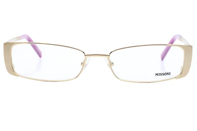 Gafas Missoni MI17101 Oro Púrpura Metal Brillos Diseñador Italia 53-16-140 mm Foto 1 de 4
