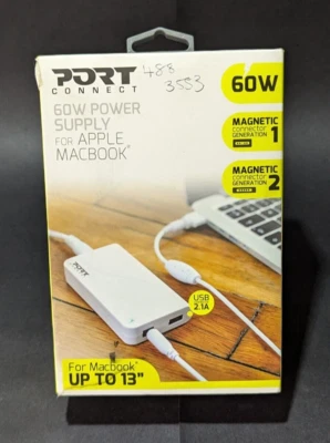 Port Connect 60W Power Supply For Apple Macbook Charger cable for DC Power - Image 1 of 4