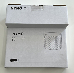 Ikea NYMO Lamp Shade Perforated White / Brass 13" New