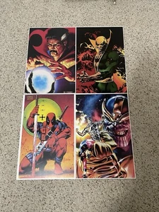 MARVEL COMICS 4 PIECE POSTER LOT IRON FIST DEADPOOL DR. STRANGE SILVER SURFER. - Picture 1 of 4