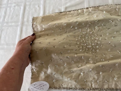 Funda de almohada con cuentas marfil falsa 16”x12” cuentas transparentes Foto 1 de 4