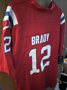 New England Patriots #12 Tom Brady Throwback Trikot neu mit Etikett Nike rot groß - Bild 1 von 4