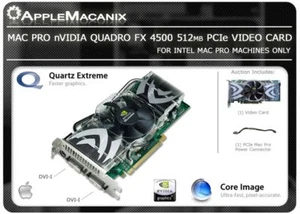 1st Gen. Mac Pro nVidia Quadro FX 4500 512MB Video Graphics Card Apple PCie - Picture 1 of 2