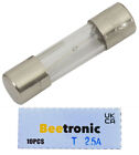 Beetronic 10 x T2.5A 2.5A 2.5 Amp Anti-Surge Time Delay Glass Fuse 20x5mm 250v
