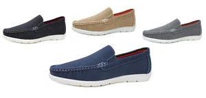 Mocassini uomo casual eleganti estivi scarpe Espadrillas nero blu grigio beige - Imagen 1 de 15