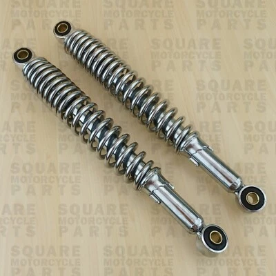 Rear Shock Absorbers Honda H100 SS50 CB50 MB50 - Chrome Shocks 330mm Pin/Pin - Image 1 of 2