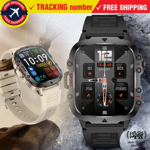 2024 New Rugged Military GPS Smart Watch Blood Pressure Oxygen AMOLED HD Screen - Afbeelding 1 van 16