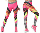 Zumba Faster Better Ankle Leggings - Riding with my Crew -Gumball size XS (B268)