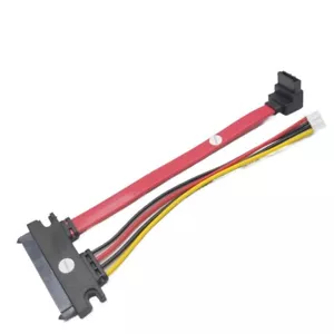 7+15 22pin to 90 Degree SATA Hard Disk Drive PH2.0 Small 4pin Power Data Cable - Picture 1 of 4