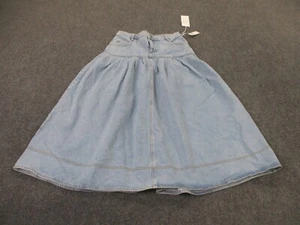 Anthropologie Pilcro Skirt Womens 4 Blue Denim Jean Maxi Long Outdoors Baggy NEW - Picture 1 of 10