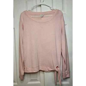 J by J.Crew Pink Long Sleeve Viscose Blend Sweater Tie Front- Medium - Picture 1 of 4