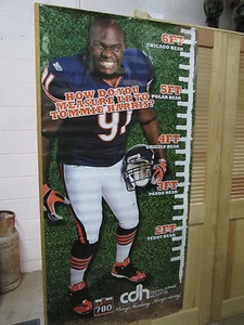 Chicago Bears Tommie Harris 6 Fuß Poster (unzirkuliert Radio Talkshow Poster) - Bild 1 von 8