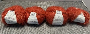 Moda Dea AERIE Yarn Color#9277-Coral 50g/68yds Made in Italy 100% Nylon Lot of 4 - Picture 1 of 8