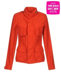RRP €315 ASPESI Military Jacket Size XS Garment Dye Concealed Hood Funnel Neck - Picture 1 of 6
