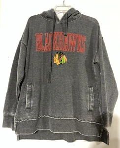 Women's G-III 4Her by Carl Banks Chicago Blackhawks VINTAGE HOODIE SIZE-L NEW - Picture 1 of 12