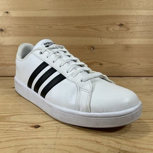 ADIDAS Cloudfoam Advantage Athletic Shoes Men's 13 White Black Leather AW4294 - Picture 1 of 10