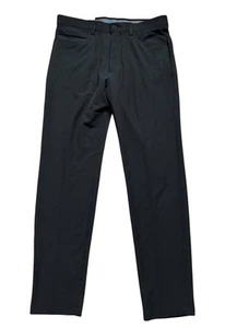 NEW HAGGAR Pants Mens 34x34 Black The Active Series 5-pocket Pant Slim Straight - Picture 1 of 12