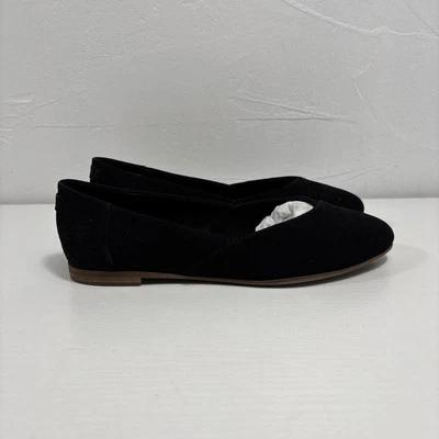 TOMS Jutti Women’s 6.5w Black Suade Slip On Comfort Shoes Gently Worn - Image 1 of 4